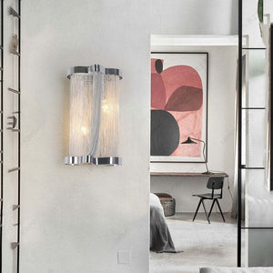Ashley Aluminum Chain Tassel Wall Sconce, chandelier - view 5