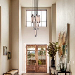 Chapt Crystal 10-Light Round Chandelier, K9 crystal in bronze - view 2
