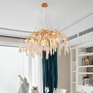 Agnes Brass Branch Crystal Chandelier