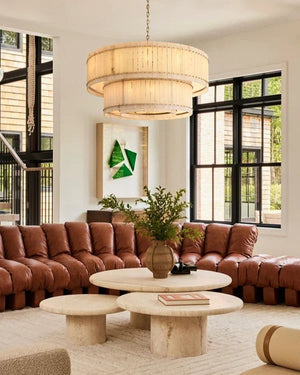 Sienna Marcus Alabaster Round Tiered Chandelier - view 18