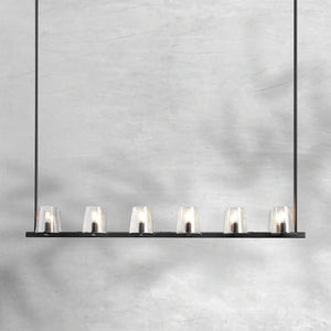 Prism Glass Linear Chandelier 49"60" - view 8