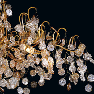 Lignia Crystal Branch Gold Artistic 45" Chandelier