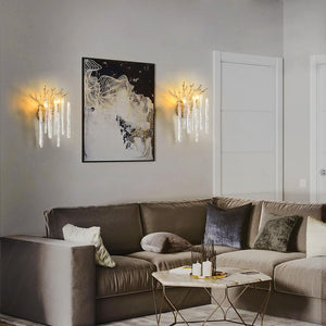 Ice Strip Crystal Gold Wall Sconce for All Rooms 17.7"H - view 3