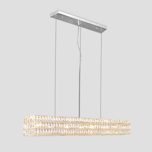 Pluto Halo Rectangular Crystal Chandelier - view 13