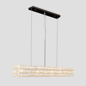 Pluto Halo Rectangular Crystal Chandelier - view 10