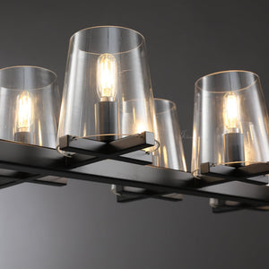 Prism Glass Linear Chandelier 49"60" - view 13