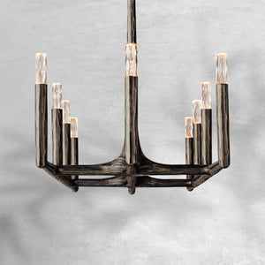 Thalen Forged Linear Chandelier 54" 72" 96", solid brass - view 24