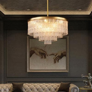 Ariano Four-layer crystal brass chandelier D 27" 32" - view 6