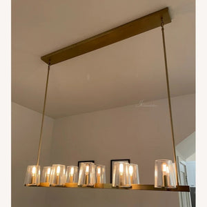 Prism Glass Linear Chandelier 49"60" - view 3