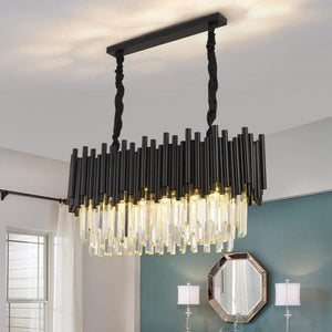 Modern Classic Black Length Crystal Chandelier - view 3