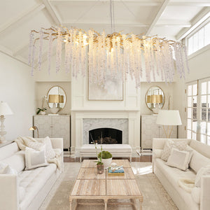 Elegant Crystal Icicle Chandelier in Branch Style for Dining Table Use - view 7