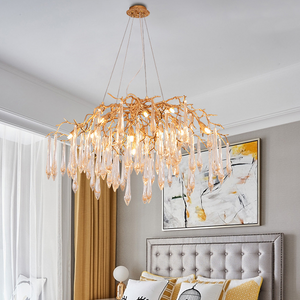 Agnes Brass Branch Crystal Chandelier