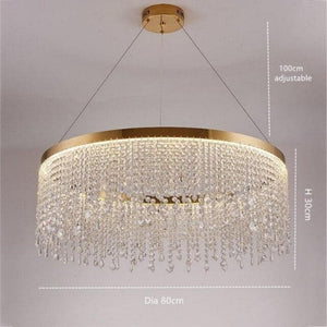 Modern Crystal Tassel Ring Chandelier - view 5