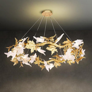 Branch Maple Leaf Crystal Chandelier - view 3