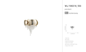 Amadeo Brass Crystal Sconce, K9 crystal wall sconce - view 2