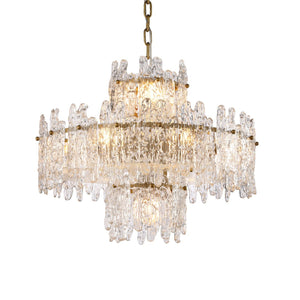 Tiered Round Glass Chandelier, crystal - view 2