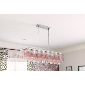 Addis 51.75'' Linear Chandelier in Polished Chrome - Lifestyle View (ADD-317-CH-SP)