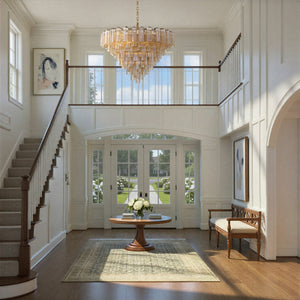 Addis 49'' Chandelier in Aged Brass - Lifestyle View (ADD-327-AG-AM)
