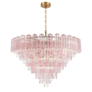 Addis 49'' Chandelier in Aged Brass - Front View (ADD-327-AG-SP)