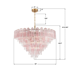 Addis 49'' Chandelier - Dimensions Diagram (ADD-327-AG-SP)