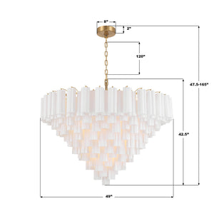 Addis 49'' Chandelier - Dimensions Diagram (ADD-327-AG-WH)
