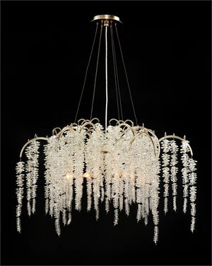 Cascading Crystal Branch Six-Light Chandelier