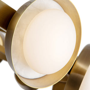 PrismFlow Alabaster Metal Chandelier - view 5