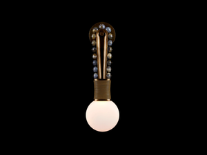 TALISMAN LOOP SCONCE H24.75 x W6" x D4", brass wall sconce