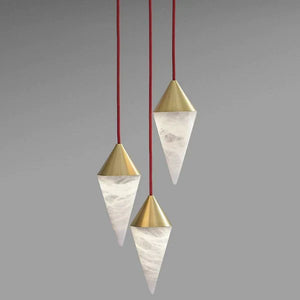 Alabaster Cone Pendant Light, chandelier