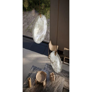 Alabaster Disc Pendant Light - view 7