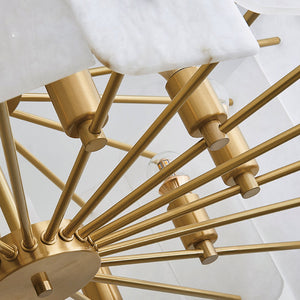 Alabaster Lorry Round Chandelier 20" 31" - view 8