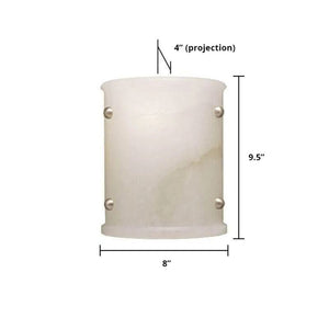Alabaster Semi-Cylindrical Wall Sconce, chandelier - view 4
