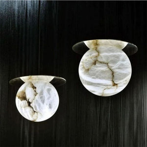 Alabaster Sphere Bedroom Pendant - view 2