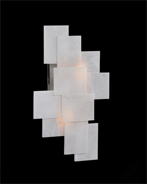 Alabaster Wall Sconce with a Nod to Mondrian, chandelier