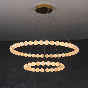 Alabaster Orb Ring Chandelier - view 17
