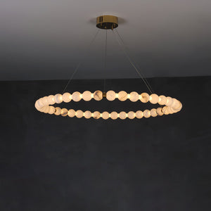 Alabaster Orb Ring Chandelier - view 25
