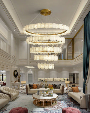 Alabaster Tiered Circular Chandelier - view 14