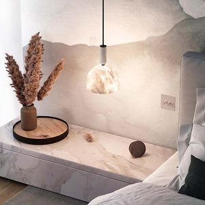 Alabaster Altus Hemisphere Pendant Light, chandelier - view 9