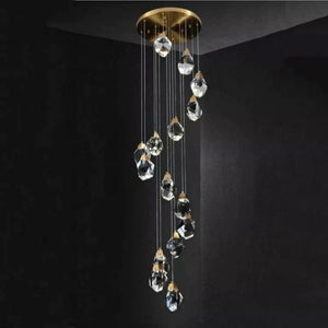 Nicole Faceted Crystal Prisms Chandeliers For Staircase - view 3