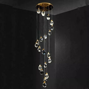 Nicole Faceted Crystal Prisms Chandeliers For Staircase - view 4