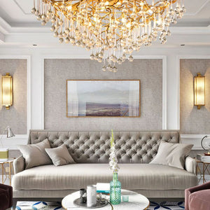 Arcadia Branch Brass Chandelier - view 6