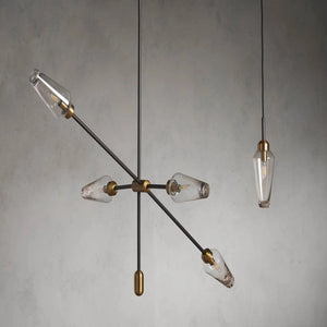 Arrow Bronze Glass Chandelier - view 5