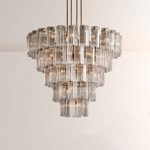 Art Glass Delsia Round Chandelier 60"