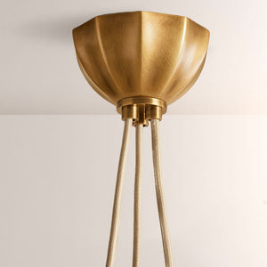 Aveline Multi-Globe Ribbed Opal Glass Chandelier - view 5