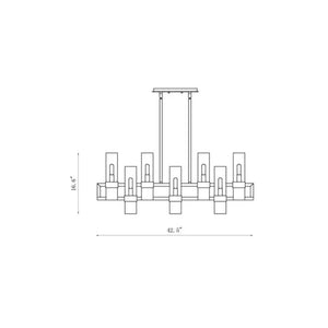 Brio Rectangle Chandelier 43", rectangular - view 14