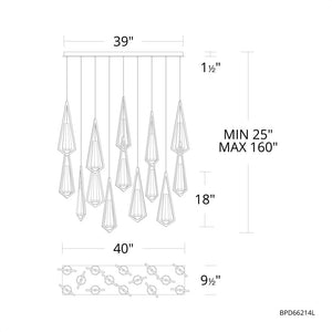 Devotion Linear Chandelier 14 Light - view 2