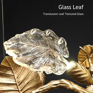 Btria Branch Copper Leaf Linear Chandelier - view 9
