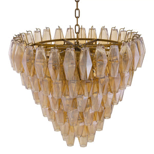 Vespera Modern Amber Glass Chandelier S - view 5