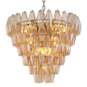 Vespera Modern Amber Glass Chandelier S