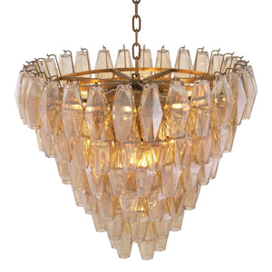 Vespera Modern Amber Glass Chandelier S - view 2